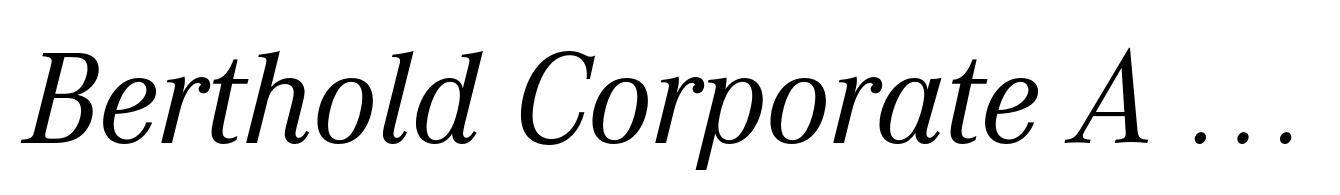 Berthold Corporate A Italic